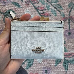 Coach White Leather Card Holder